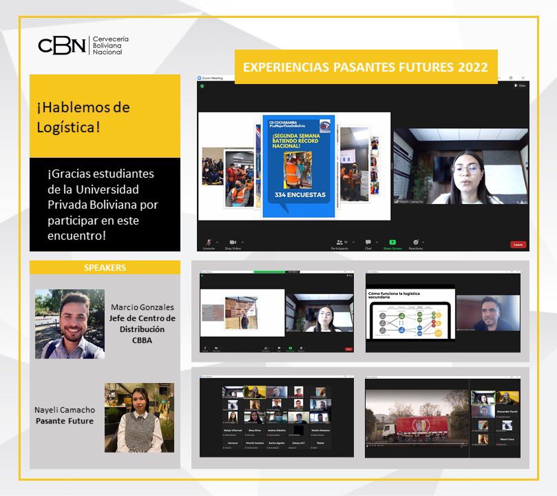 CBN_Bolivia's tweet photo. CBN TUVO UN ESPACIO CON ESTUDIANTES DE LA UPB COCHABAMBA.
Como parte del Programa de Pasantes Futures, CBN conversó con más de 40 estudiantes de Ingeniería Financiera de la Universidad Privada Boliviana.
¡Gracias UPB por abrirnos el espacio!
#OrgulloCBN
#PasantesFutures https://t.co/mucngivH2o