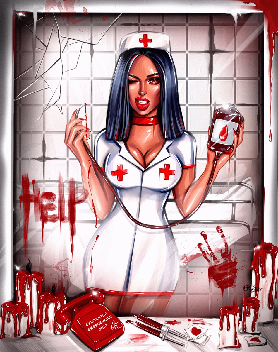 KristinaArtNFT's tweet image. New drop:

🩸NURSE🩸

Sophie has dreamed of becoming a nurse since childhood. But not to care about you, silly. Sophie is the favorite of all the vampires in the neighborhood, because she always has fresh treats😈🍷

Collection: Residence of @22Collab 
Price 0.069
Link⤵️
#nftdrop