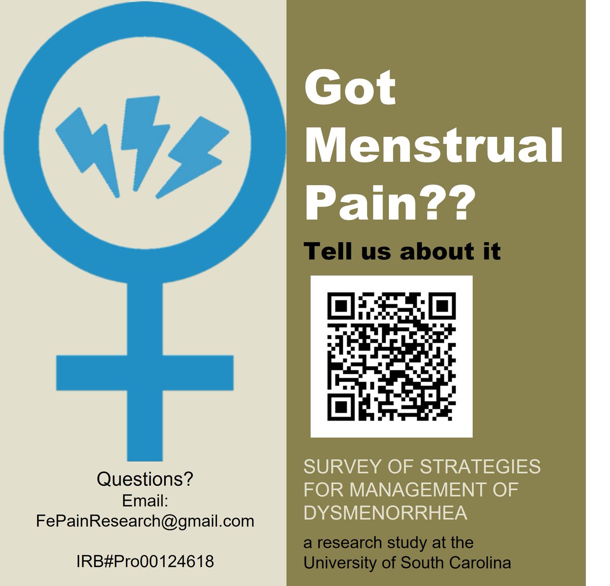 hirschkt's tweet photo. Got menstrual pain? Tell us about it.
Help us learn more about current strategies women are using to manage dysmenorrhea or menstrual pain. Survey @ https://t.co/kg9t6T83bR https://t.co/qMZBRVGm0E