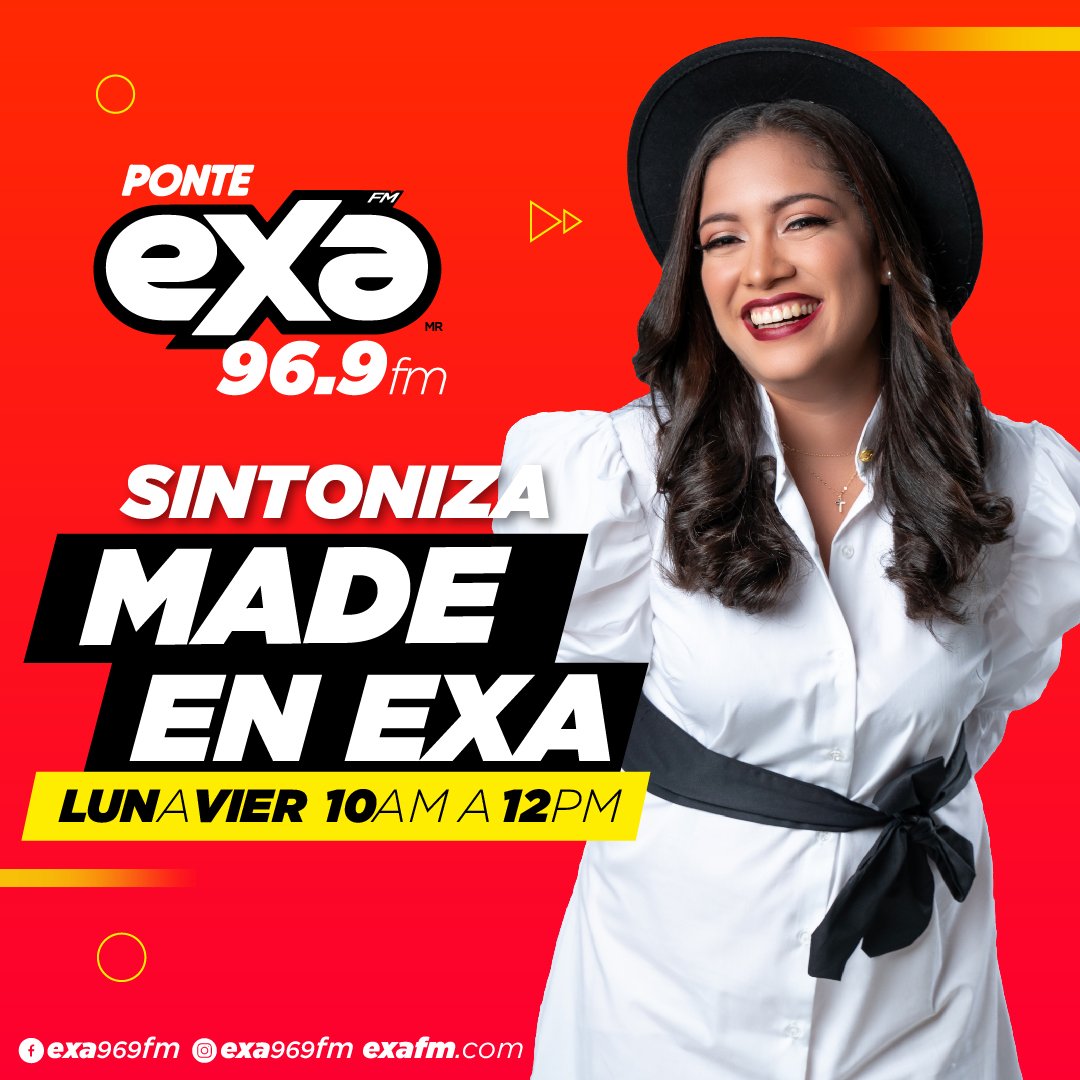 exa969fm's tweet photo. ¡Es miércoles de estética en #MadeEnExa!🤩

@madelinarnaud conversa con @drhugoavila ¡Entérate! por EXA FM 96.9. 😉

#Exafm #PonteExa #ExaRD https://t.co/8pXPi7kDLD