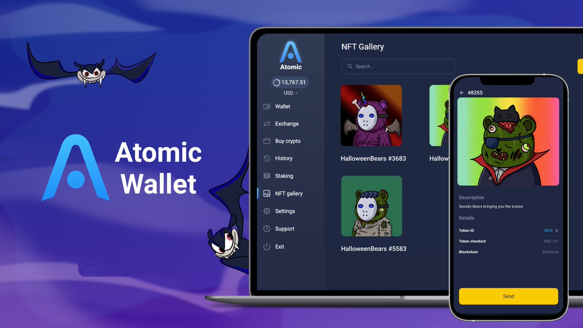 Halloween Giveaway Time! 🎃 👻

Here's how to enter:
🧙‍♂️ Like &amp; Retweet
🕸 Follow <a href="/AtomicWallet/">Atomic - Crypto Wallet</a>
🧟‍♂️ Share below your best Halloween outfit/creation

3 winners will get a #Halloween themed #NFT 🧸