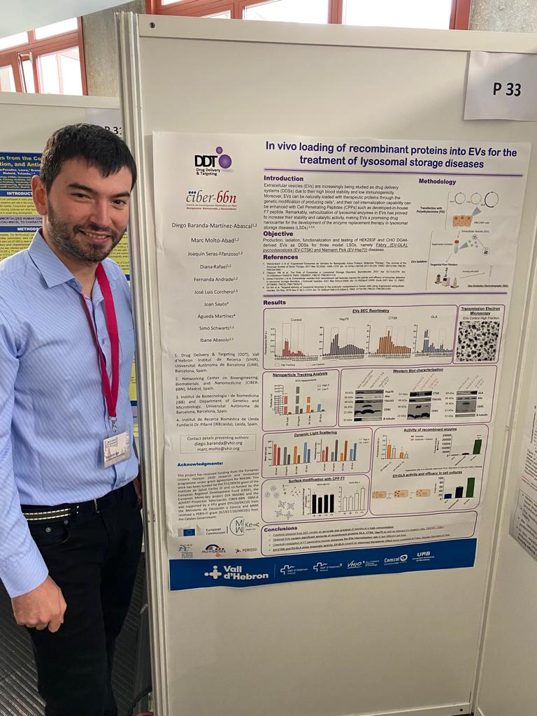 Clinical Biochemistry-Drug Delivery & Therapy (@ddt_group) on Twitter photo 📢Two researchers of DDT group, Diego Baranda and Marc Moltó, presenting their work at the <a href="/GEIVEX/">GEIVEX</a> Symposium 2022
#Geivex2022 #RareDisease #ExtracellularVesicles
👏Very Nice Work!!!👏
@abasolo_vhir <a href="/VHIR_/">Vall d'Hebron Institut de Recerca</a> @CIBERBBN <a href="/KeyMimic/">MIMIC-KeY project</a> <a href="/VHIR_/">Vall d'Hebron Institut de Recerca</a> 📢Two researchers of DDT group, Diego Baranda and Marc Moltó, presenting their work at the <a href="/GEIVEX/">GEIVEX</a> Symposium 2022
#Geivex2022 #RareDisease #ExtracellularVesicles
👏Very Nice Work!!!👏
@abasolo_vhir <a href="/VHIR_/">Vall d'Hebron Institut de Recerca</a> @CIBERBBN <a href="/KeyMimic/">MIMIC-KeY project</a> <a href="/VHIR_/">Vall d'Hebron Institut de Recerca</a>