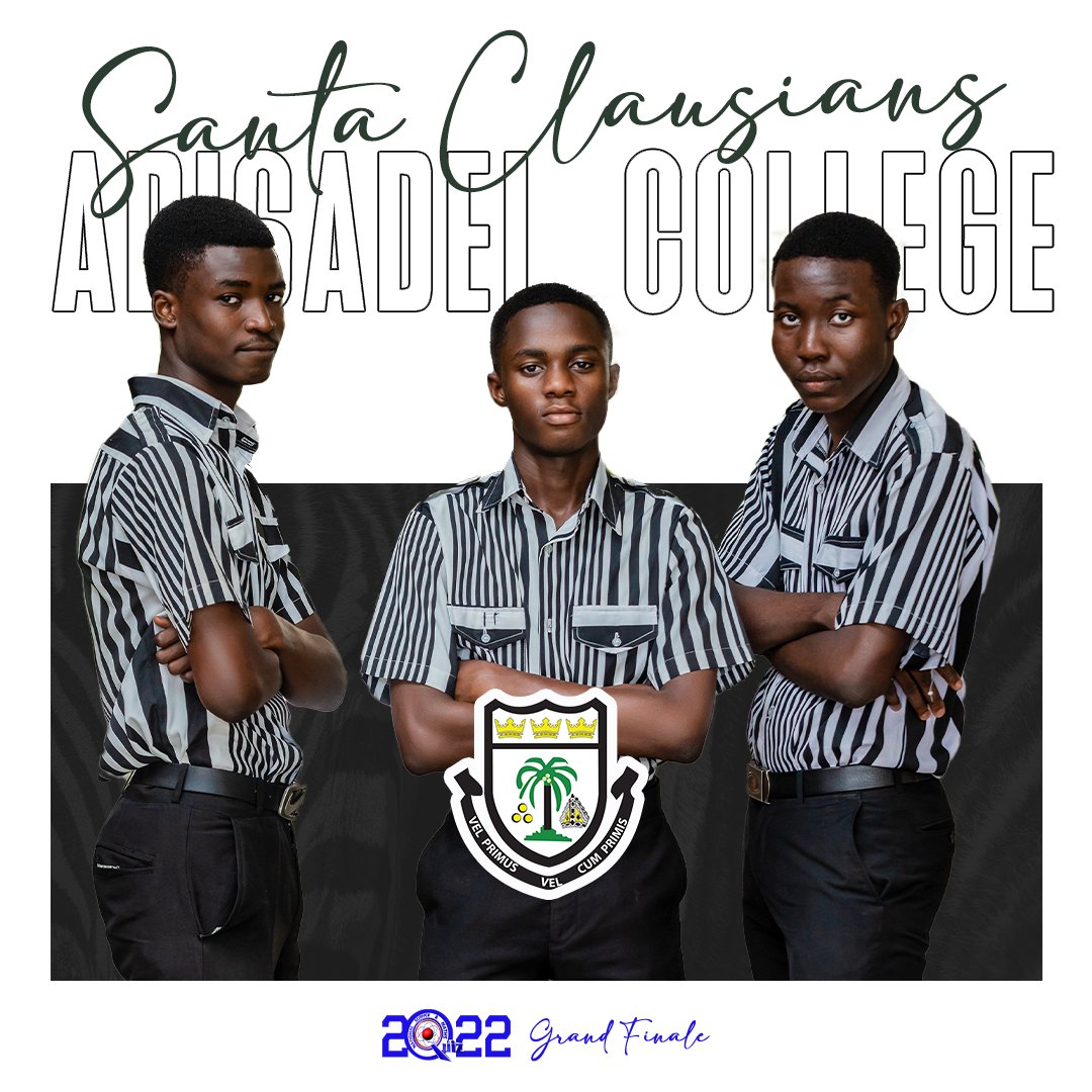 NSMQGhana's tweet photo. ⚫⚪ SANTACLAUSIAN - 2016. 

2022? 

#NSMQFinal #NSMQ2022 #Primetime https://t.co/kBvNIUSjEd