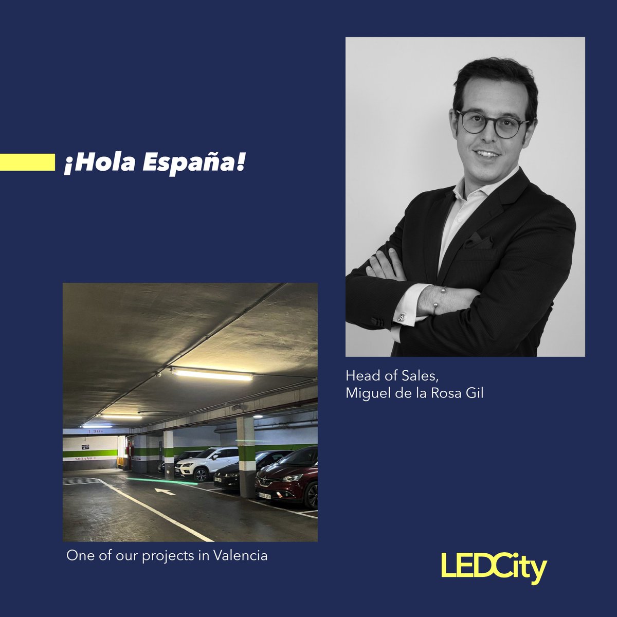 LEDCity_io's tweet photo. Let's introduce our Spanish team: Head of sales Miguel de la Rosa and business development representative Sergio Martinez. Due to the rising #energyprices, the demand in Spain is growing as well, where we are already realizing the next projects!
#LEDCity #cleantech #startup https://t.co/MBoimlFg0S