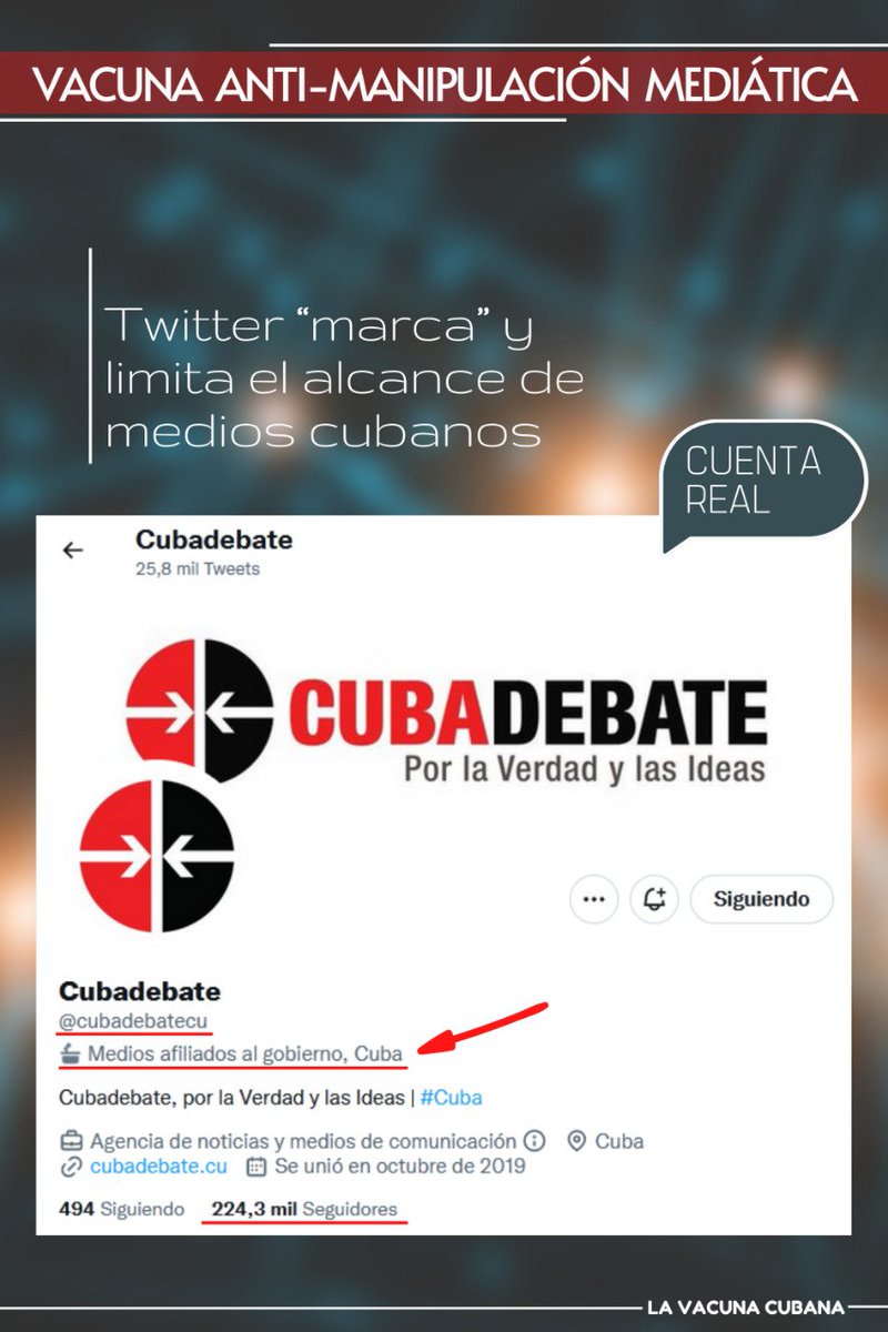 ElVindicadorCu's tweet photo. No sería la primera vez que la prensa de nuestro país es marcada de oficialista, pero si esos medios fueran independientes tampoco haría la más mínima diferencia porque para decir la verdad no existen bandos sólo hay que querer hacerlo. #CubaPorLaPaz #CubaPorLaVida #Cuba https://t.co/xS0SjcfUEj