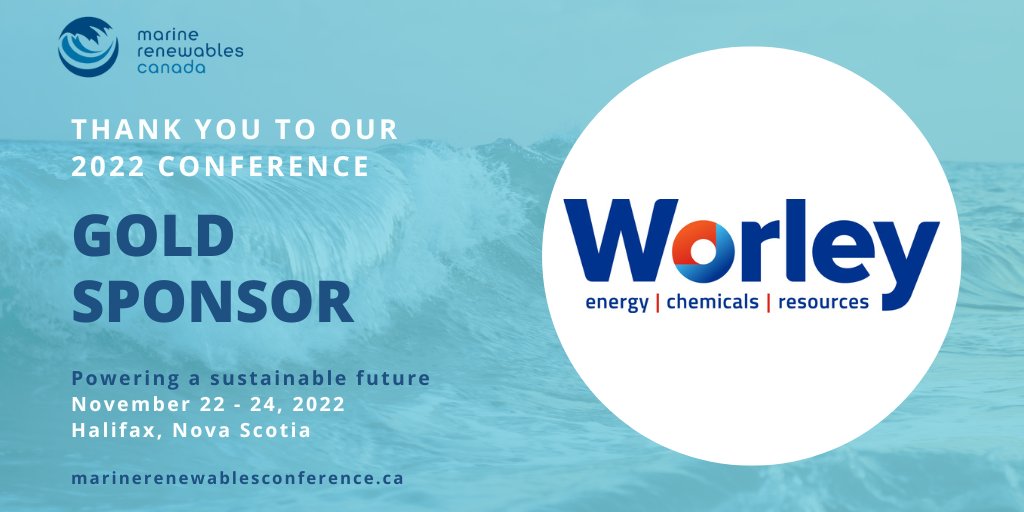 Welcome to #MRC2022 Gold Sponsor @Worley_ECR! We are truly grateful for your support in making this event happen. Thank you!! marinerenewablesconference.ca