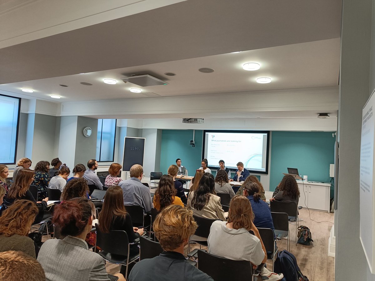 voiceofyoungsci's tweet photo. We now have the excellent @munkeatlooi @the_corry and Ed Day kicking off our Media panel!

@bmj_latest @ucl @SMC_London https://t.co/nx7qSTM8xE