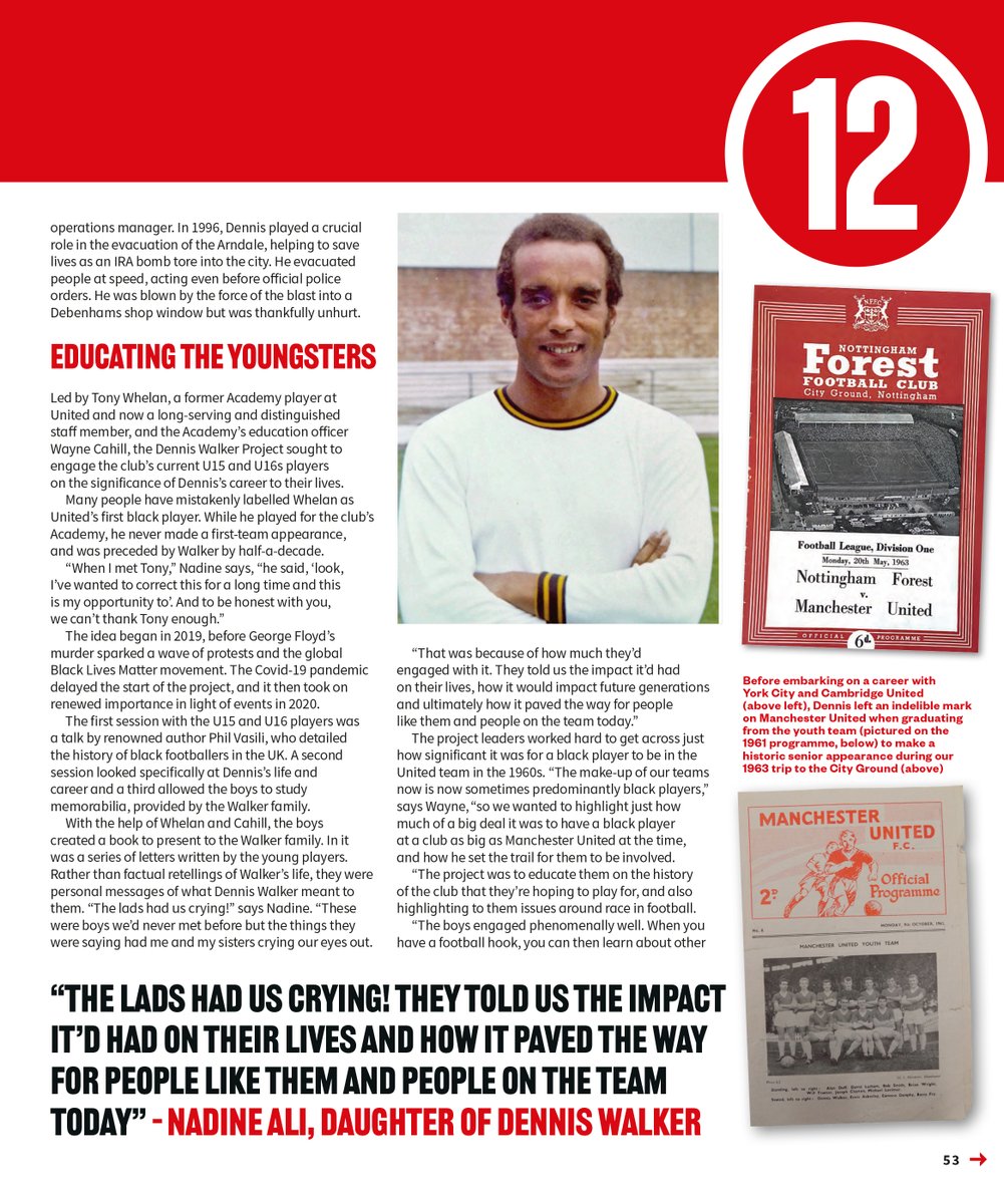 HarryRobinson64's tweet photo. Remembering Dennis Walker on his birthday today, Manchester United's first non-white player with a remarkable story that was forgotten for many, many years.

Last year, his family were invited to Old Trafford, and United Review looked back at an incredible life. https://t.co/RyQEA2m4DP