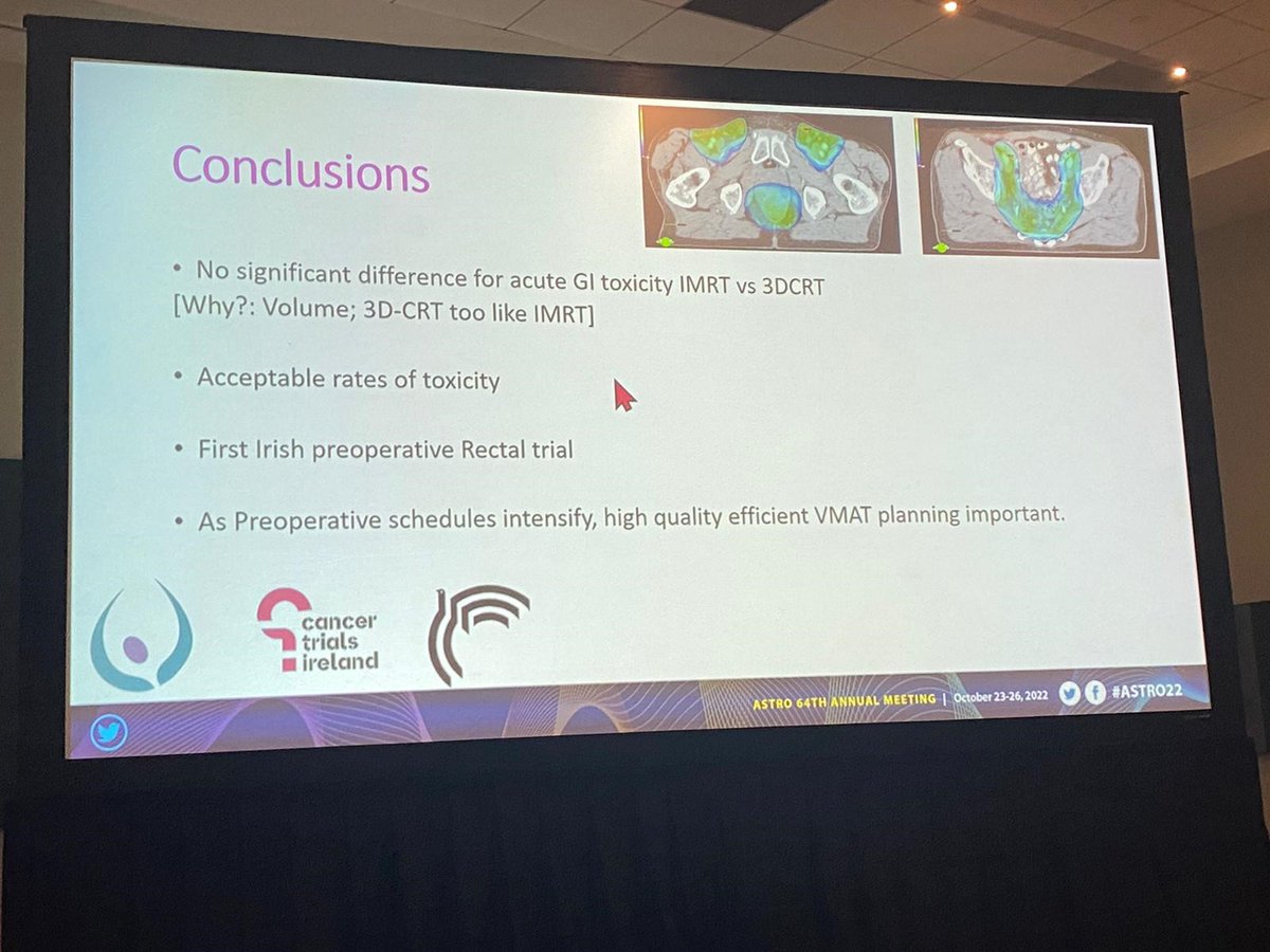cancertrials_ie's tweet photo. Acute toxicity and QoL presentations from Dr Brian O’Neill’s TRI-LARC (CTRIAL-IE 12-38) study which enrolled 94 patients at SLRON 2014-2020 at #ASTRO2022 @IRROGTrials @Rebecca_L_Geary #BrianO’Neill

#ASTRO22 https://t.co/Jv1QhpjrWd