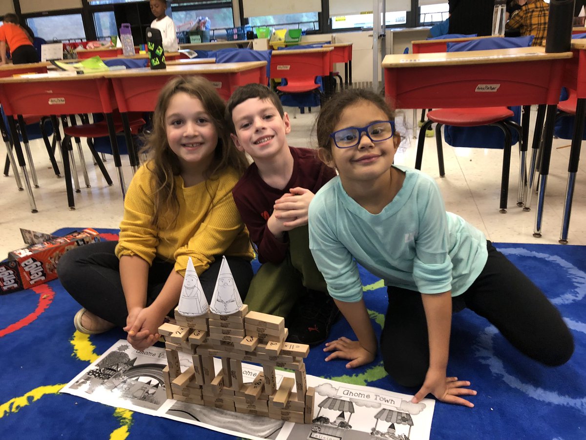 DianaSelber's tweet photo. We have a classroom full of engineers! #engineers #firstgrade #room11 #Buildingbridges #Gnomesmadeitsafelyacross @JustineAtty6 @CassandraOrser https://t.co/jYSFAHcYrX