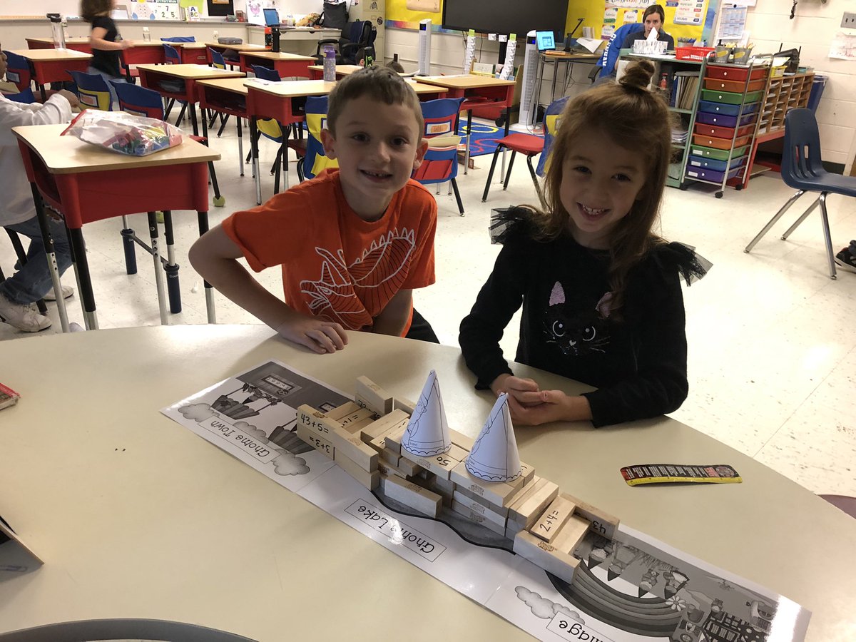 DianaSelber's tweet photo. We have a classroom full of engineers! #engineers #firstgrade #room11 #Buildingbridges #Gnomesmadeitsafelyacross @JustineAtty6 @CassandraOrser https://t.co/jYSFAHcYrX
