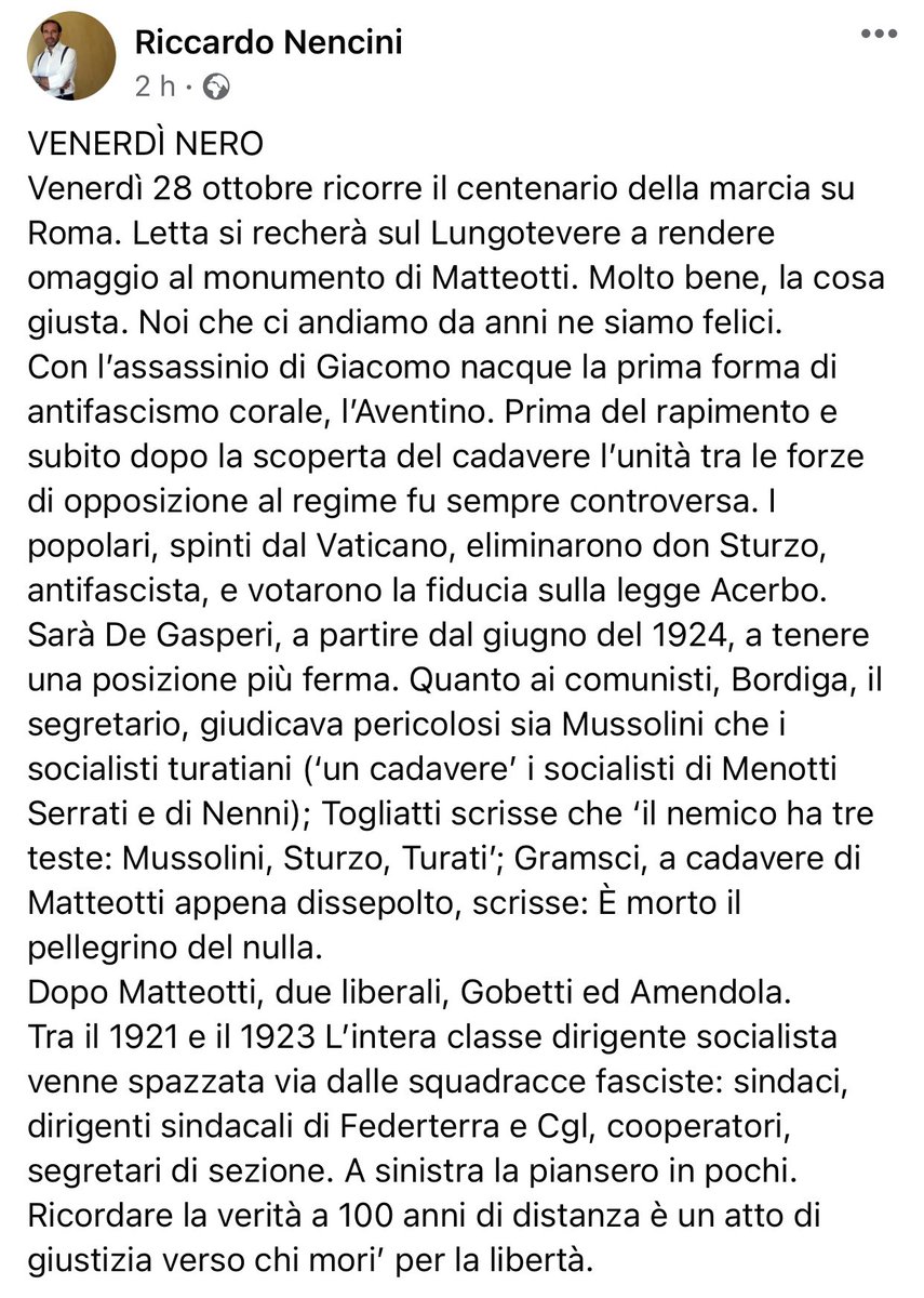 Venerdì Nero. Il 28 ottobre ricorrer l’anniversario della #marciasuRoma
