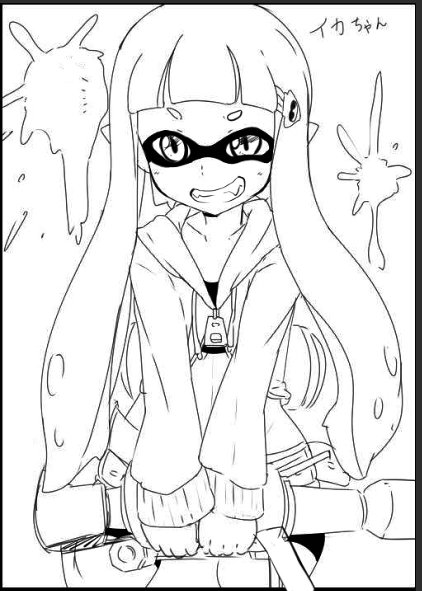 スプラトゥーンでイカちゃんが好きすぎて描いた
大きいイカちゃんと小さいイカちゃん 