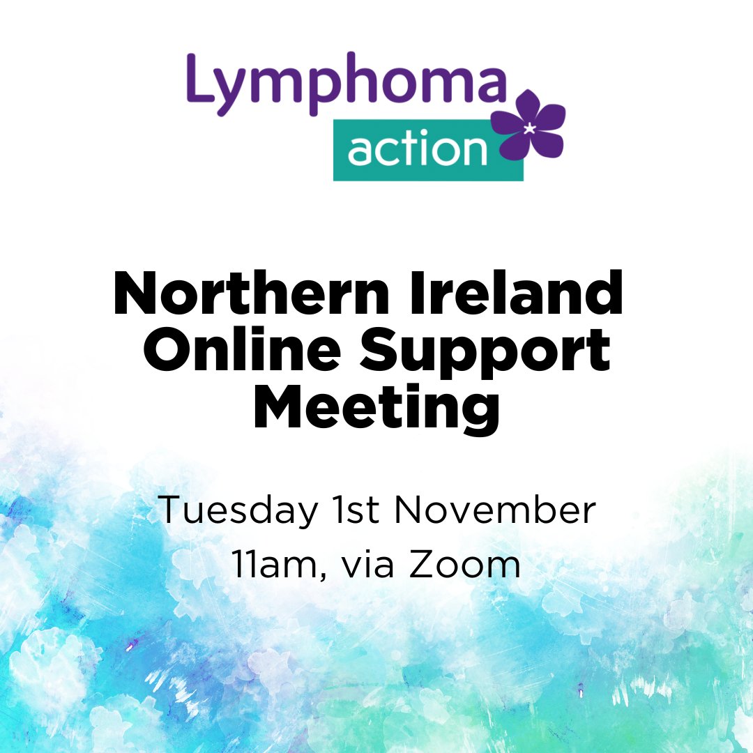 If you are a lymphoma patient or carer why not join @LymphomaAction for their online meeting for NI? They take place on the 1st Tues of every month and are a great opportunity to share experiences and gain support from other local patients and families. lymphoma-action.org.uk/support-you/on…