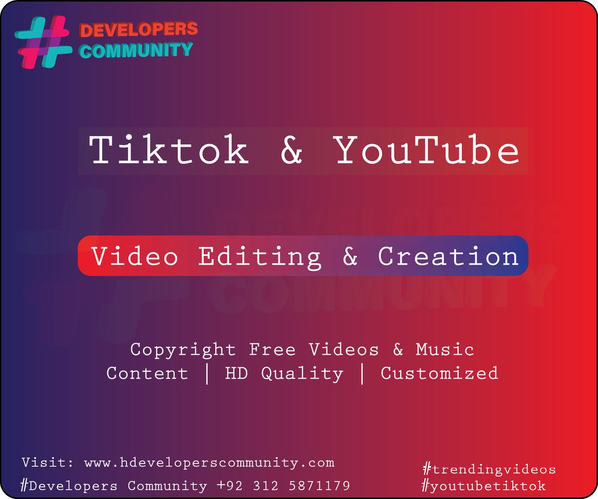 Tiktok & YouTube Video Editing and Creation No Copyright HD Quality Innovative Attractive Contact for more details: *+92 312 58 71179* (SMS, Call or Whatsapp) #tiktokvideos #youtubevideos #foryou #videoediting 🌎International