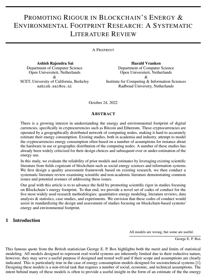 eisenreich's tweet photo. "Running the VeChainThor network for an entire year is the electricity consumption equivalent to processing 51 #Ethereum transactions." ⚡️

Full Journal Article 👇
https://t.co/ZU7pAdNBw2

#VeChain $VET #Sustainability #SDGs #Technology #Blockchain #Green #Tech #Bitcoin $BTC $ETH https://t.co/HVJu902ufl