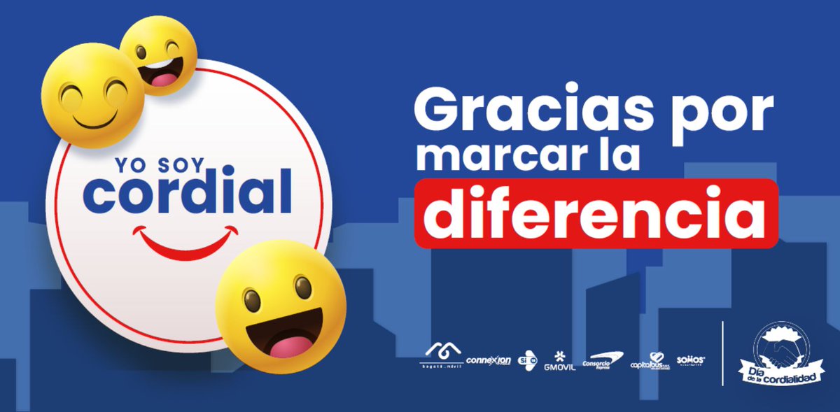 #diadelacordialidad trabajamos en equipo, movilizando con responsabilidad los sueños y la vidas de nuestra ciudad <a href="/TransMilenio/">TransMilenio</a> <a href="/ConnexionMovil/">Connexión Móvil</a>  <a href="/GmovilSAS/">Gmóvil S.A.S.</a> <a href="/consorcioexp/">Consorcio Express</a> <a href="/si18contigo/">si18contigo</a> <a href="/capitalbusbog/">Capitalbus S.A.S</a> <a href="/ALCtunjuelito/">Alcaldía Tunjuelito</a> <a href="/bogota/">Alcaldía de Bogotá</a>