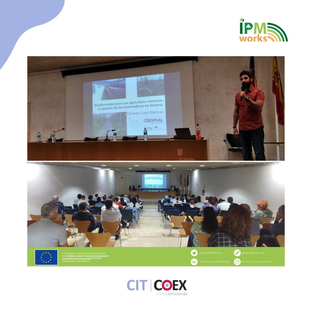 La semana pasada fuimos invitados por la <a href="/AgriculturaGOIB/">Conselleria d'Agricultura, Pesca i Medi Natural</a> y  el Instituto de Investigación y Formación Agraria y Pesquera de las Islas Baleares (IRFAP) a participar en la 🌱I Jornada sobre cultivos hortícola #IPMWORKS🌍 #H2020IPMWORKS