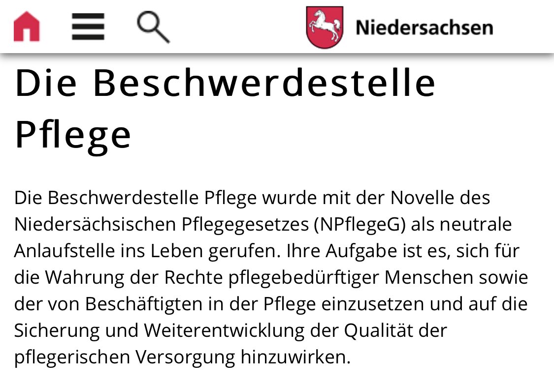 InGe_zwitschert's tweet photo. Das Land Niedersachsen unterhält jetzt eine Beschwerdestelle Pflege. Weiterhin gilt aber: Sprechen Sie uns gerne direkt an, wenn es Anlass zu Beschwerden gibt... Wir möchten unsere Arbeit kontinuierlich verbessern. @dbfknordwest https://t.co/dpohZ1EiKy