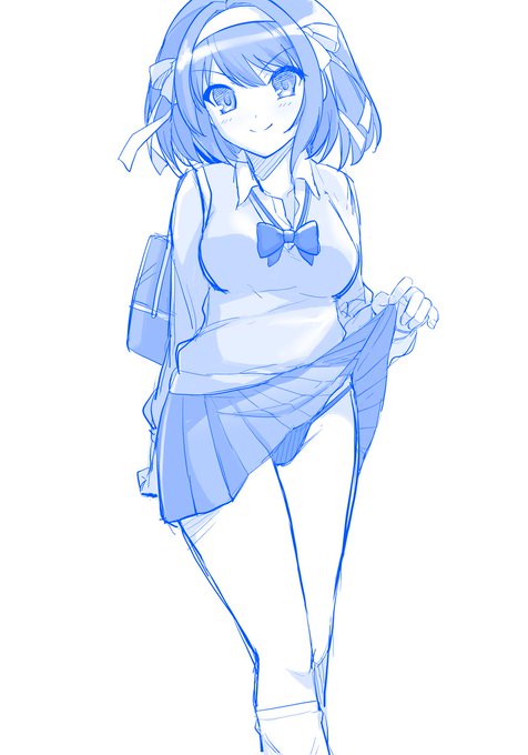 今日の配信で描く奴のラフ 