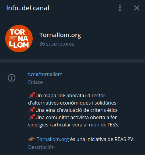 atornallom's tweet photo. Hola! 😎👋
Vos recordem que tenim un canal Telegram  on compartim informació sobre economia social i solidària, oportunitats de formació i iniciatives i campanyes que promoguen pràctiques + ètiques, justes, horitzontals i sostenibles al País Valencià!
➡️https://t.co/BDF5zzUn3l https://t.co/MQY2HHQuVa