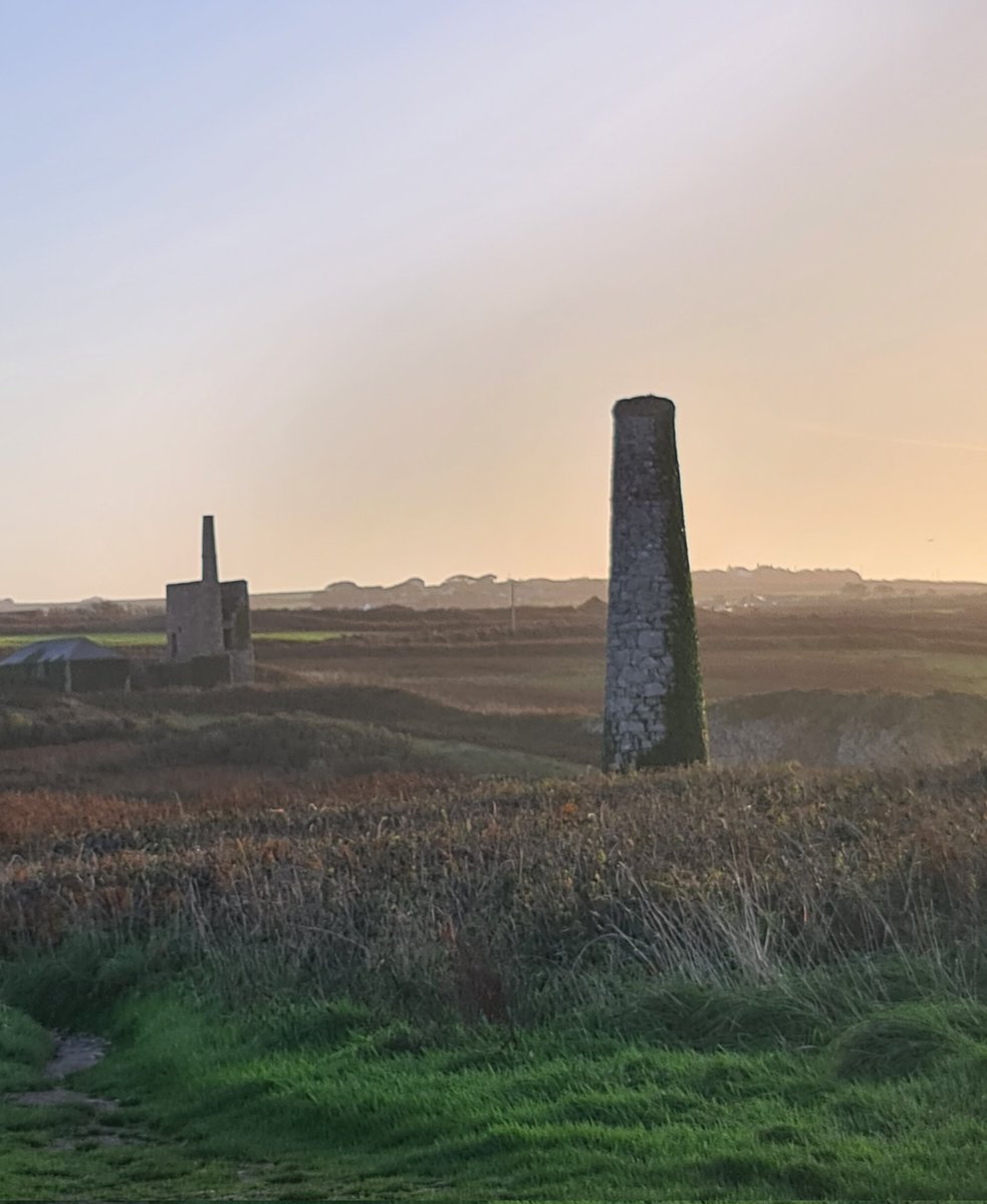 gnome_alice's tweet photo. Morning light, #Boscean and #WhealDrea with the roof of #Kenython House on the skyline.
Grey morning sky over grey granite town. Chapel and church prominent in this view of #StJust Churchtown from Boscean.
#Lannust
#Kernow https://t.co/tI2vvJD60z