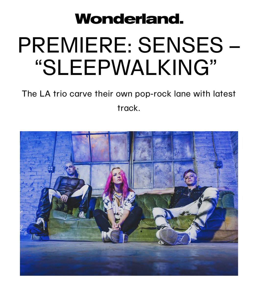 sensestheband's tweet photo. sleepwalking is premiering exclusively on @wonderlandmag now.

https://t.co/bSkgSnGXO8 https://t.co/65ssXSCFyW