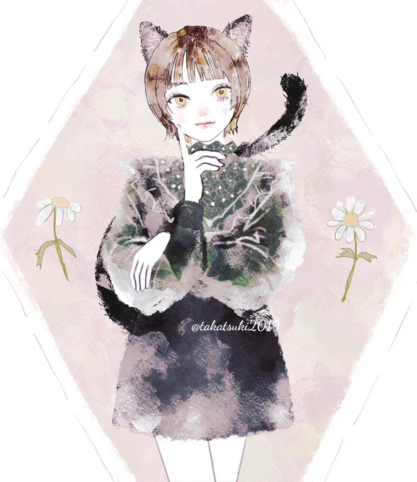 cat girl#イラスト 