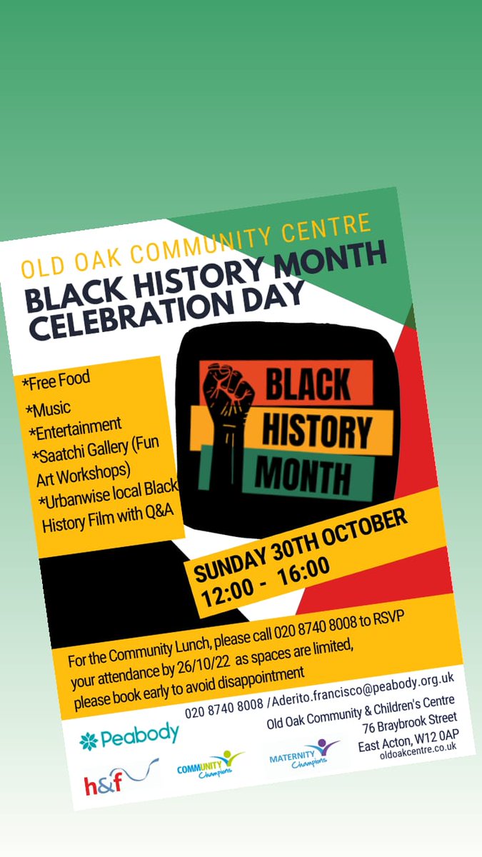 MatChampsHandF's tweet photo. #bhm #livegood #meandmyfamily #communitypower #maternity #parents #champions #motherhood #parenthood #moments #communication #communitysupport #together #Local #hammermsith #lbhf #nubian #carribean #african #black #blackhistorymonth #blackandwhite #blackexcellence #nubianhistory https://t.co/Ediiw1slz2