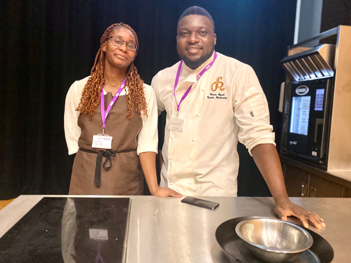 city_sa's tweet photo. Our students had a great time last night celebrating #BlackHistoryMonth at chef Tunde Abifarin’s Pan-African cuisine cooking demo! 👍 Thanks to everyone for coming! #BHM2022 https://t.co/Ir6eMf2p5T