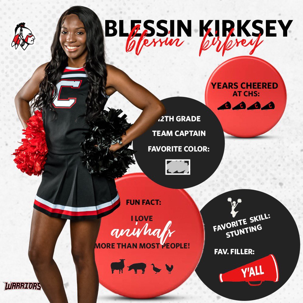 CorinthCheer's tweet photo. Meet Senior Blessin Kirksey! Thanks @teerage_photo for the picture! https://t.co/wcgieA2rVr