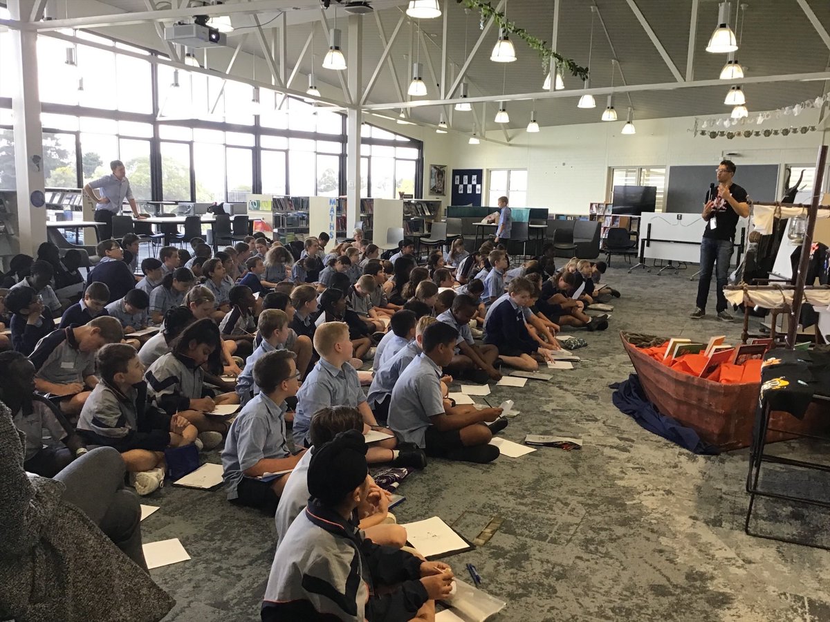 AislingPForbes's tweet photo. Year 1-6 loved their incursion with @CameronStelzer this week. The next generation of young authors and illustrators have been inspired #HCCEllenbrook https://t.co/8vRpUS4BiP