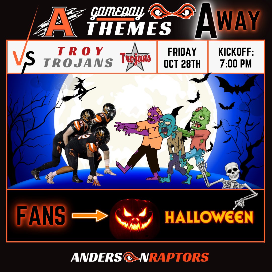 AHS_TDClub's tweet photo. π¨New Theme Alertπ¨
@AHSRowdies break out that Halloween Wear Friday! π Jump on the #spiritbus π and we will buy your tickets to the game! π @_AHS_Football canβt wait to see you all pack the stands and #getROWDY! @AHSRaptorsAD @Boosters_AHS https://t.co/dEfFfi0gvo