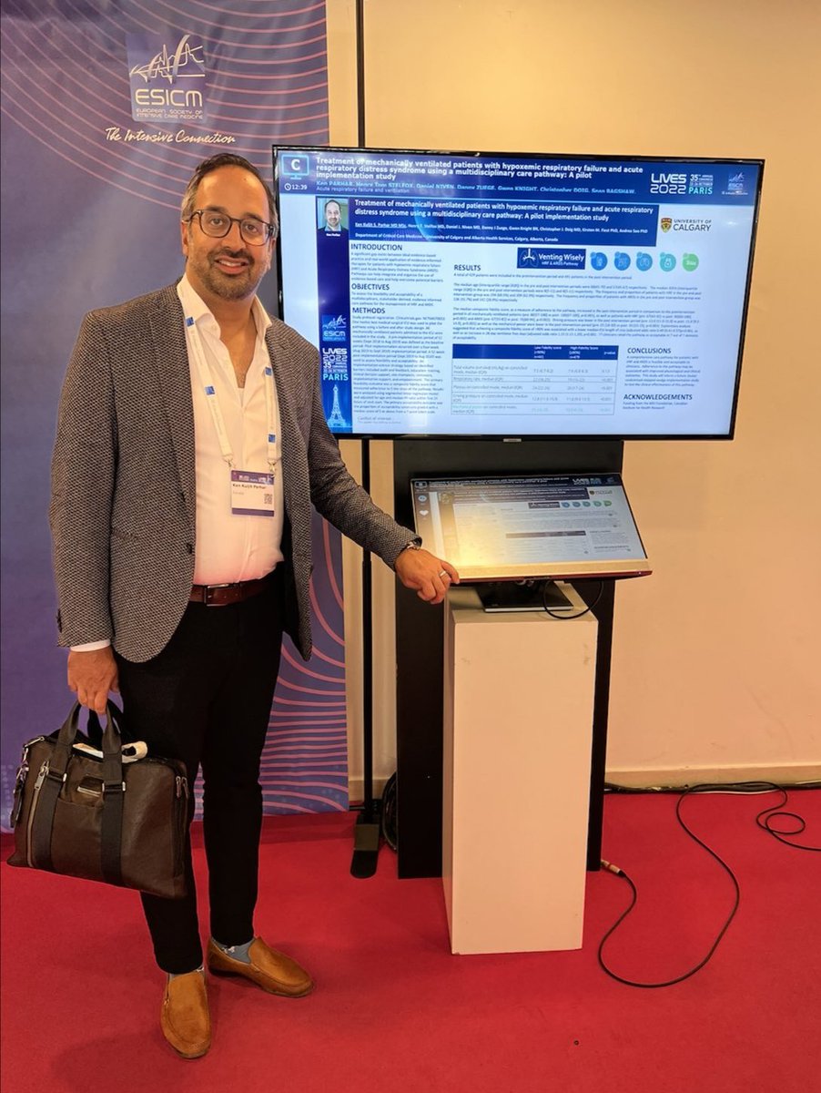 Steve Roy (@drsteveroy) on Twitter photo Great presentation by <a href="/KenParhar/">Ken Parhar</a> showcasing the ICU #ARDS bundle from <a href="/UCalgaryMed/">UCalgaryMedicine</a>!
#ESICM #LIVES2022 #IntensiveCare <a href="/C3_ResNetwork/">Calgary Critical Care Research Network</a> Great presentation by <a href="/KenParhar/">Ken Parhar</a> showcasing the ICU #ARDS bundle from <a href="/UCalgaryMed/">UCalgaryMedicine</a>!
#ESICM #LIVES2022 #IntensiveCare <a href="/C3_ResNetwork/">Calgary Critical Care Research Network</a>