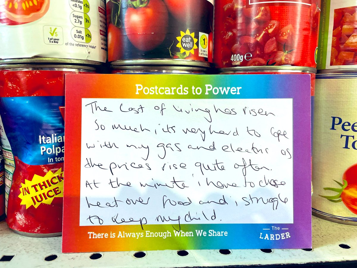 larderbelfast's tweet photo. “I struggle to keep my child”
Families forced into destitution & at risk of breakdown due to #costoflivingscandal
Children in most deprived areas are 6 TIMES more likely to be placed on child protection register & 4 TIMES more likely to be taken into care #postcardstopower https://t.co/IlzFzoi2YK