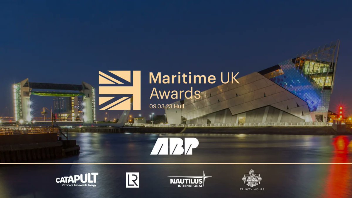 The Maritime UK Awards are run by the industry for the benefit of the industry. Find out more about our next awards ceremony, set to be held in Hull in March, on our website 👉 maritimeuk.org/awards-2023/