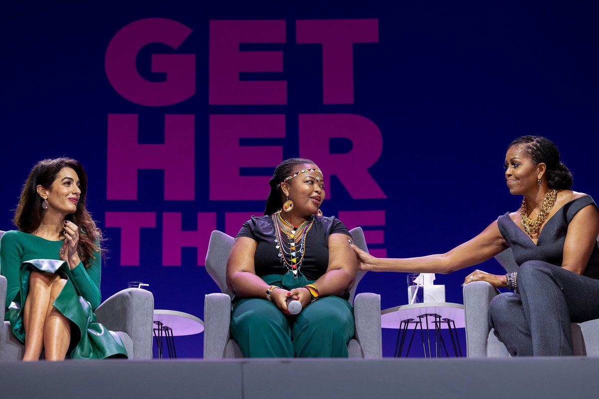 #GetHerThere is about the ways that educating girls creates a better world for all of us. That’s what brought @MichelleObama, Amal Clooney, @MelindaGates, @MarsaiMartin, @SaraBareilles, and students from the @GirlsAlliance together today. Get involved: GetHerThere.org