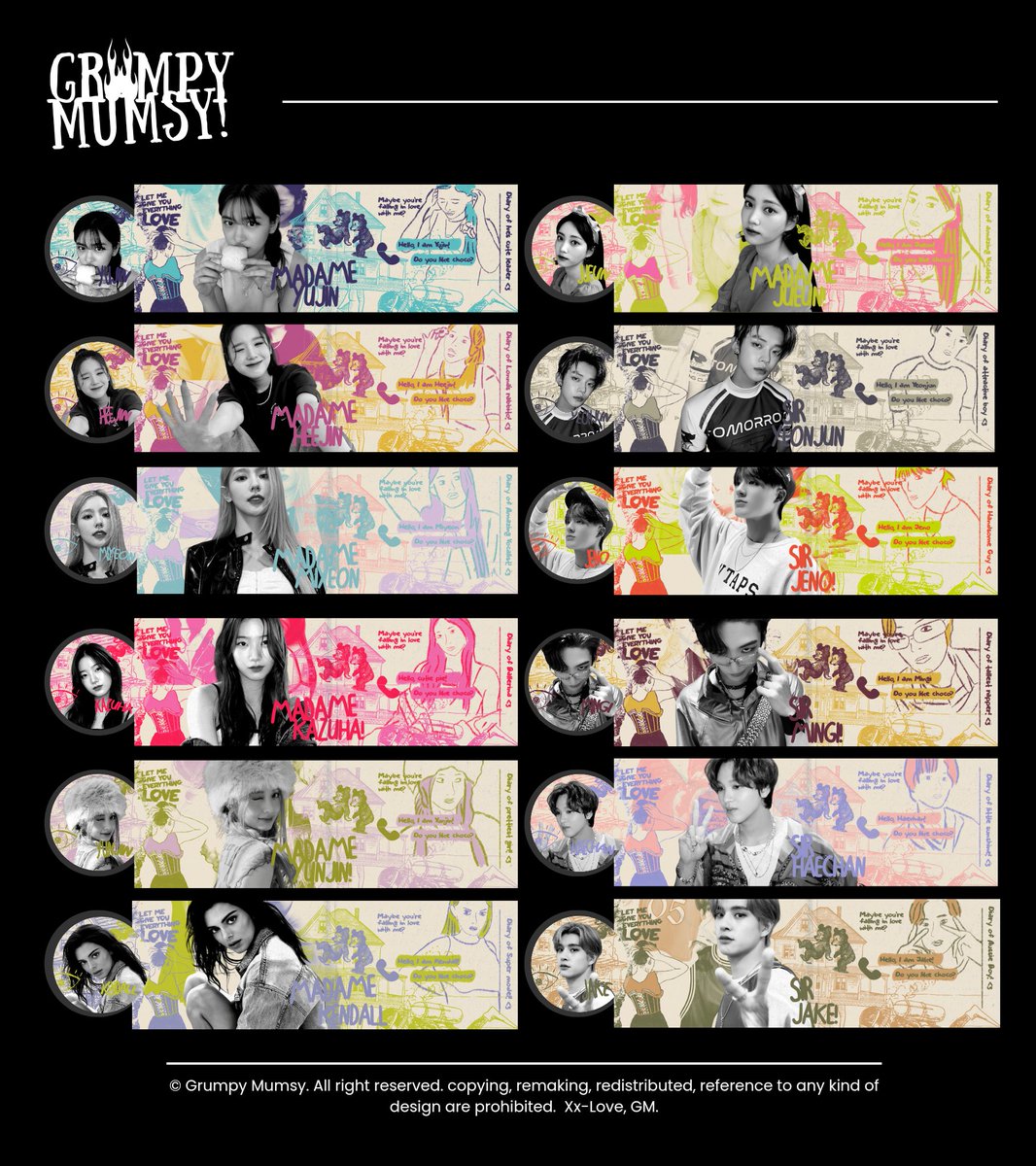 HELP RETWEET, Please? 🙇🏻

Grumpy Mumsy 1st ready stock layout w/ UNSIGHT UNSIGHT!

Bisa diorder KAMIS (27/10/22) mulai pukul 19.00 WIB
Harga : 15K/ea.
Cara klaim bisa DM nama chara &amp; cantumin cadangan (Kalau ada)

Sekalian open juga 5 slot request!

#zonauang #zonaba