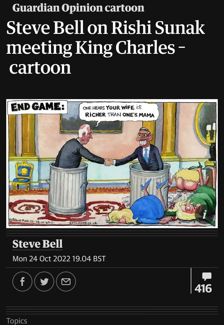 How racist is that? Asking for a cartoonist friend... . . . . . #racism #racist #cartoon #TheGuardian #RishiSunak #Indian #asian #UK #PrimeMinister #primeministerofuk @guardian @BellBelltoons #white #king #charles #monarchy #England