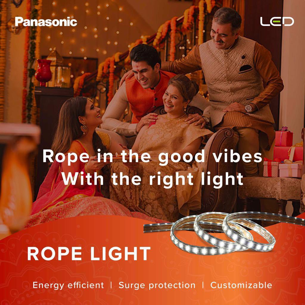 AnchorPanasonic's tweet photo. Frame your festive mood with the bright and customizable Rope Light from Panasonic and spread heavenly radiance in every direction. Give your home the right light for a Diwali that’s bright.

 #HappyDiwali #BrightDiwali #PanasonicLED #RightLight https://t.co/AIfYUWVO4x