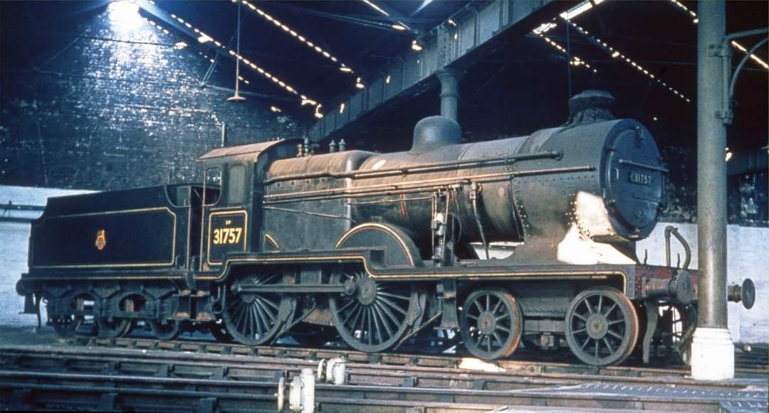 Shafts of sunlight illuminate L1 31757  stored in Fratton roundhouse in the summer of 1962. Withdrawn December 1961 she was retained for a private buyer in a deal that came to nothing. Sadly, she was cut up at Eastleigh in March 1963
📷A.E. Doyle
<a href="/DapolRailways/">Dapol</a> <a href="/railssheffield/">Rails Of Sheffield</a>