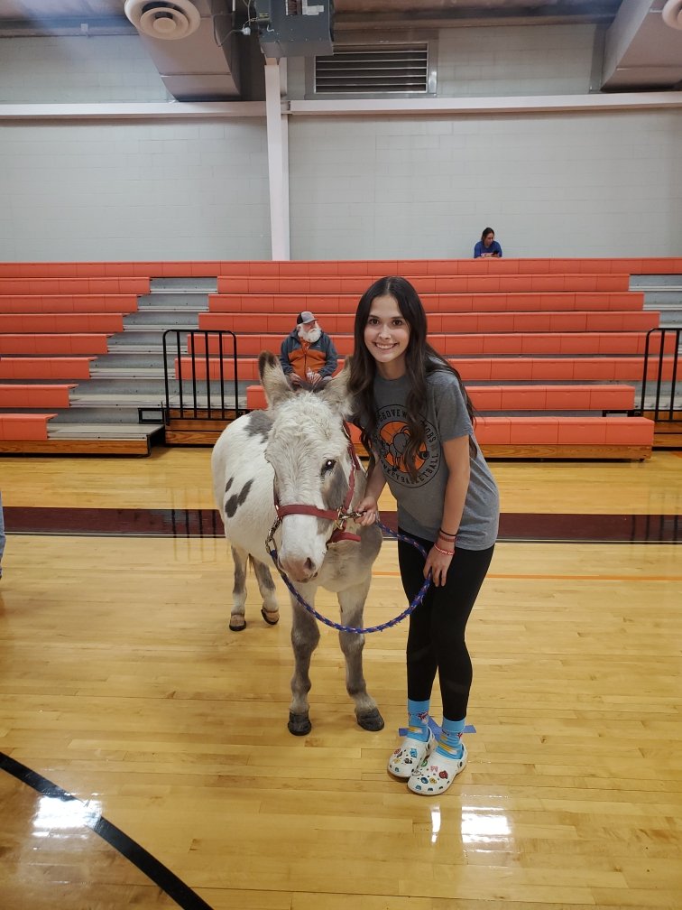 AmyParten32's tweet photo. Donkey Basketball π did NOT disappoint! Best fundraiser EVA! Emma rode her donkey like a PRO! Jeffrey got a stubborn one π€£π€£π€£ He had it in compliance by the end! ALL the fun was had! #promfundraiser #donkeybball https://t.co/tth9slB4j9