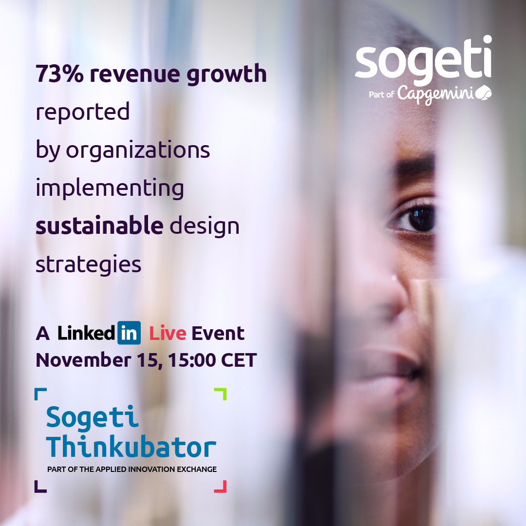 sogeti's tweet photo. While there is data supporting the benefit of implementing #sustainability 🌱, many organizations fail to act on it. In this #LinkedInLive event, discover how our #Thinkubator approach empowers organizations to tackle sustainability challenges head-on: https://t.co/67NWi28zWk https://t.co/fSUZA7Ij7t