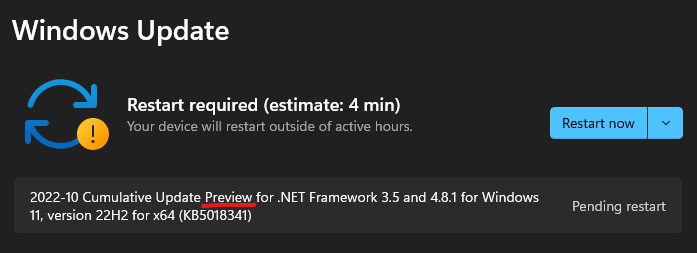 SebastienJRM's tweet photo. .@thurrott @maryjofoley SIGH. Unsolicited installations of cumulative update "previews" have been happening for years on Windows 10, and now evidently also on 11.

Have you had any luck with getting Microsoft to even acknowledge this bug? Or do they "have nothing to share"? 😒 https://t.co/2kqnGRGz8L