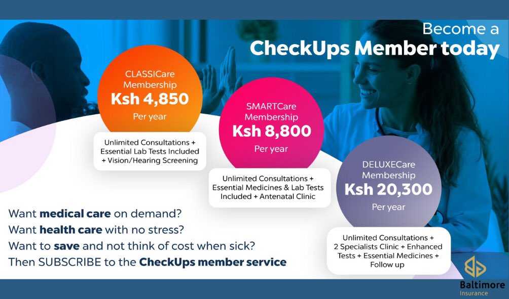 baltimoregroup_'s tweet photo. CheckUps is an affordable way to go, more flexible with payment plan and it’s mobile. We come to you when you’re unable to get to us, despite your work environment. 🫵🏾 don’t be among the 12.7% due to high costs,get this for yourself and family by signing up today. CALL-0703250973 https://t.co/yYzY30awE4