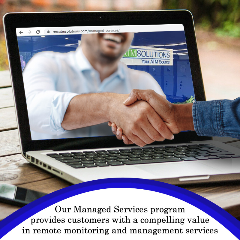 rmcatmsolutions's tweet image. Under our Managed Services program, RMC can identify and proactively address a down machine before branch employees discover and place a service call. Remote monitoring lets you strive for 99% uptime - Contact us today! #remotemonitor #banking #fintech #fintechservice