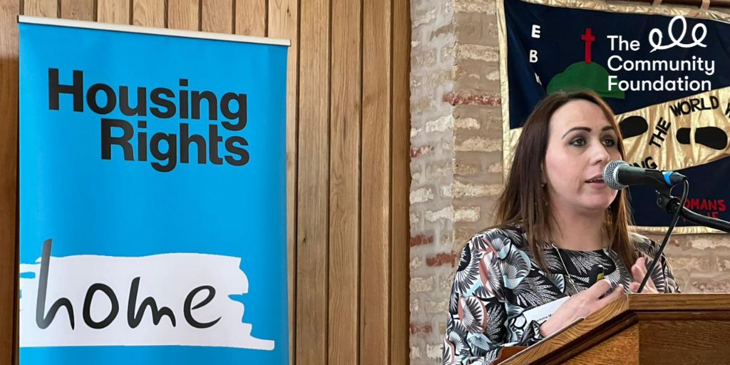 CFNIreland's tweet photo. Excited to announce the opening of our new Community Solutions to Housing and Homelessness Programme at @HousingRightsNI conference. Exploring solutions to the root causes of housing and homelessness in Northern Ireland.  
Express your interest 👇 
https://t.co/TUneGiHns9 https://t.co/gwVndQpyPy