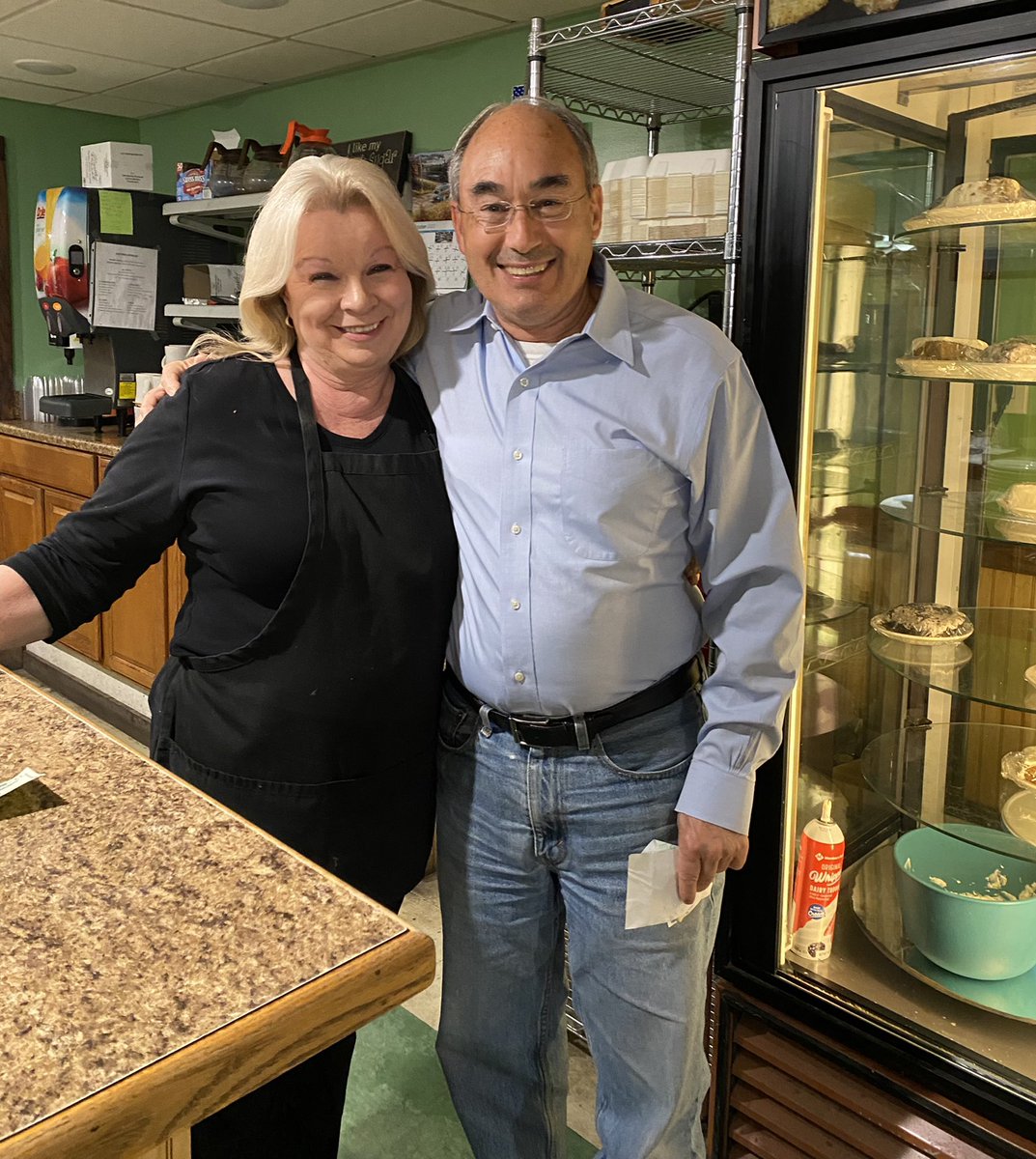 I stopped by 95 Diner in Howland for dinner. You’ve got to get their carrot cake. Great small business and people. #mepolitics #ME02