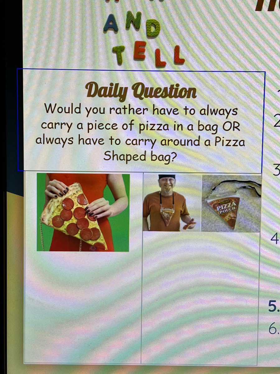 MissHocking4th's tweet photo. Asking the hard hitting questions on this Wednesday morning! @SLCSBartlett https://t.co/OEXN9KA8uS