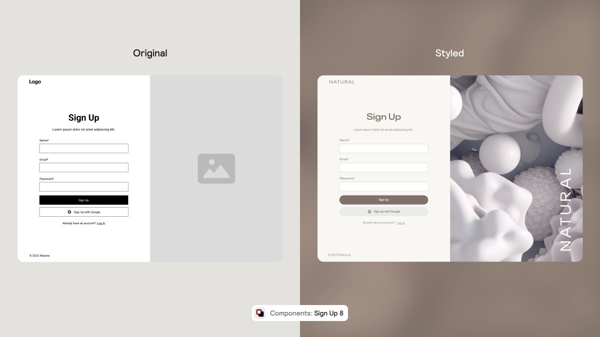 Can you tell the image here is AI generated using DALL·E? Whats your thoughts on the future of AI generated images in design? Styled in #Figma using the @relume_io Library Figma Kit Component: Sign Up 8